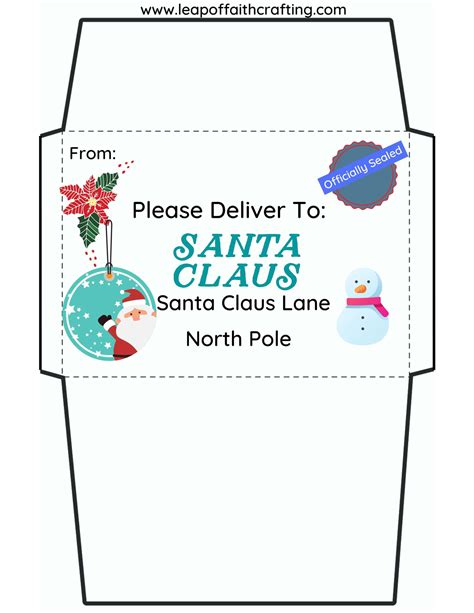 Santa Printable Envelope